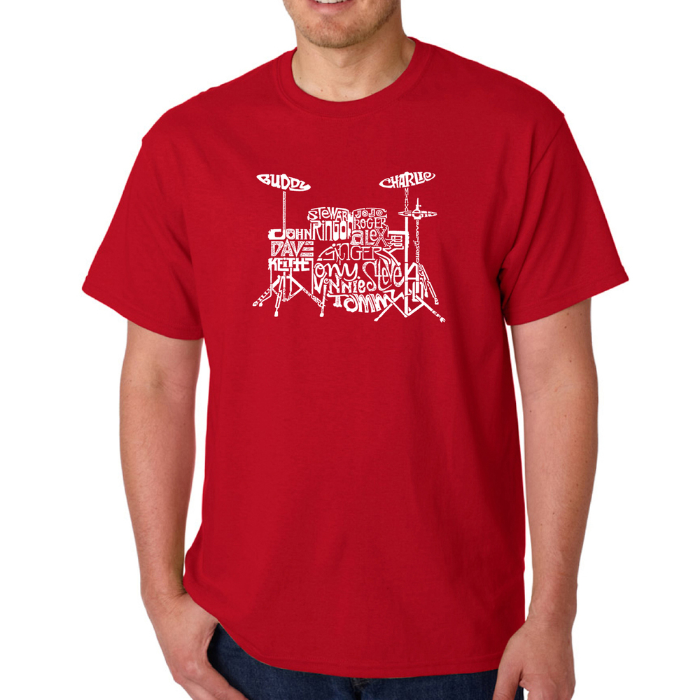 Men's Word Art T-shirt - Drums